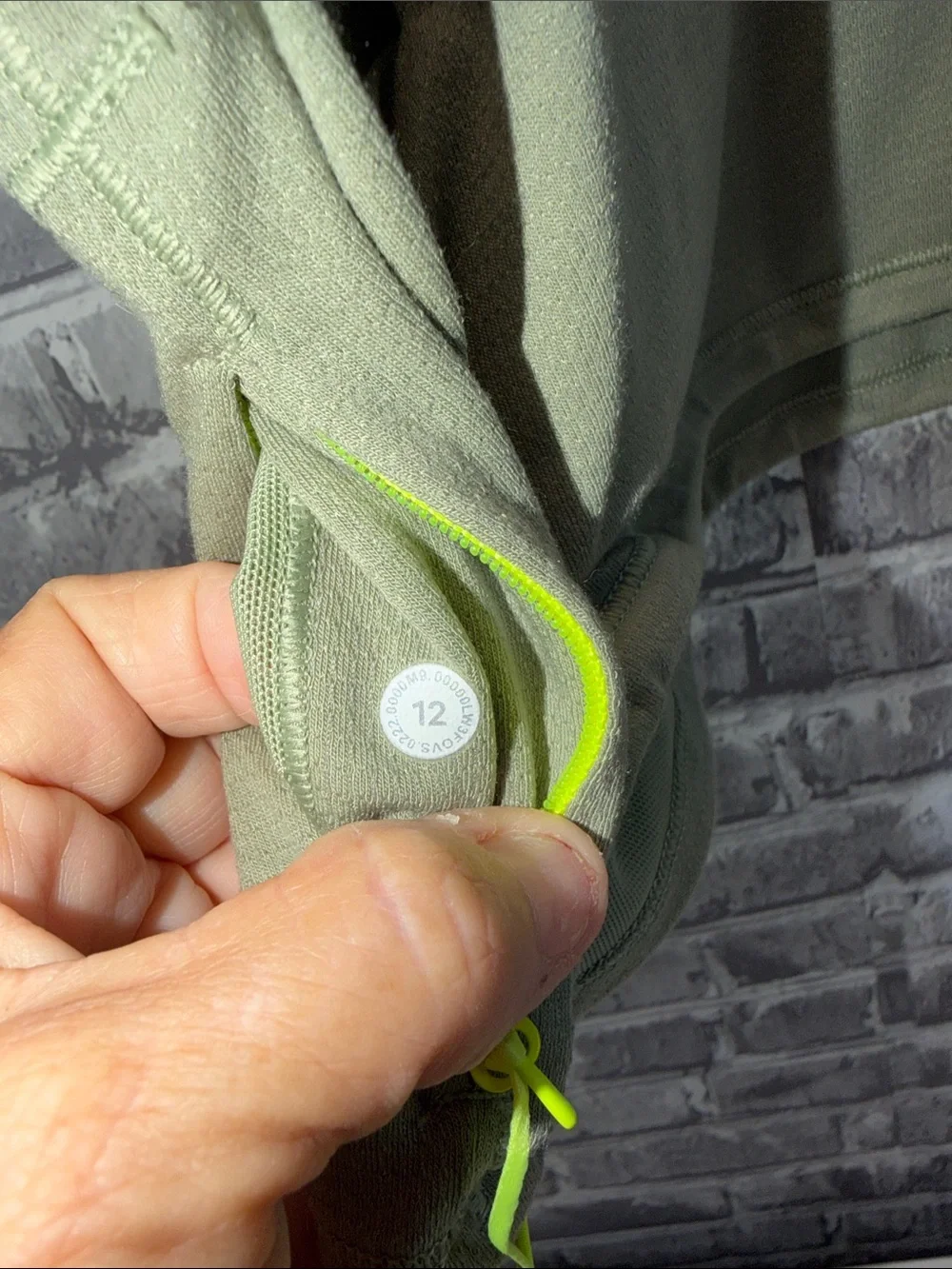 Lululemon T-shirt with Neon Yellow Accent